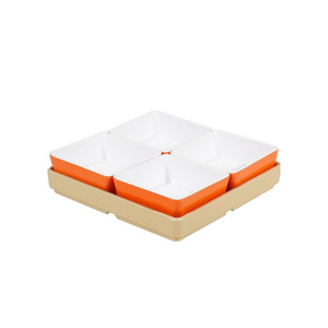 KTV bar snack platter, melamine foot massage parlor dessert and fruit <b>plate</b>, commercial dried fruit and snack combination - Product Image 5