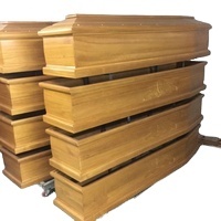 Cercueil funéraire en bois de style européen écologique avec poignées de cercueil ensemble d'accessoires pour urne de crémation et stockage des cendres