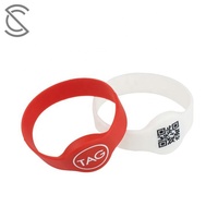 Pulsera de Silicona RFID ISO 1K Impermeable al por Mayor, Pulsera de Goma con Código QR Impreso Personalizado, Control de Acceso para Gimnasios