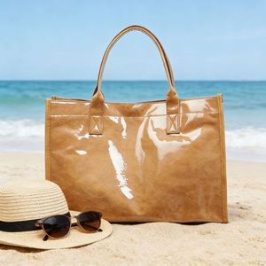 Pvc Women Portable Casual Tyvek Handbag <b>Large</b> Capacity Tote Customizable Shopping <b>Bag</b> - Product Image 1