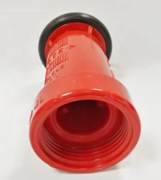 Nosel Air Plastik ABS Merah, Semprotan Jet Api, Nosel Api dengan Ulir BSP/NH/NST Betina 3/4", 1", 1 1/2", 2", 2-1/2", Sambungan Selang
