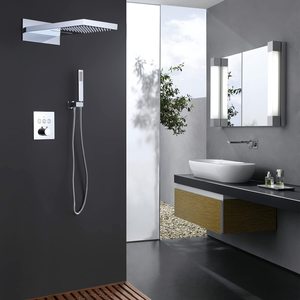 Ensemble de robinets pour système de douche à effet pluie double fonction - Product Image 2