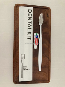 Set di articoli da toeletta per l'igiene dentale all'ingrosso dell'hotel Kit di servizi usa e getta con <span class=keywords><strong>dentifricio</strong></span> per uso bagno - Product Image 2