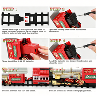 Set de Tren de Juguete de Plástico con Luz, Música y Humo - Programa de Regalos Minoristas para Catálogos de Temporada y Exhibiciones de Reventa Global
