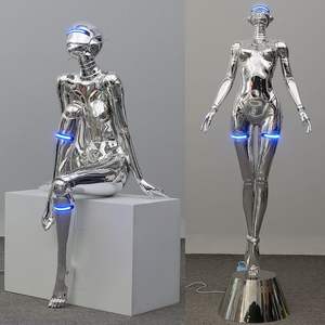 Statue d'impression 3D personnalisée, sculpture d'art 3D de simulation haute précision, <span class=keywords><strong>portrait</strong></span>, électrodéposition, accessoires pour femmes, argenté, lumineux - Product Image 2