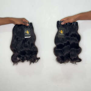 Lots de tissages de cheveux cambodgiens raides et bouclés en gros, fournisseurs de cheveux humains naturels raides et bouclés bruts de temple indien - Product Image 2