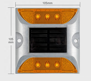 Тача Солнечной Дороги маркировки отражатель Ojos De Gato флакон алюминиевая солнечная светодиодная вспышка рад серьги-гвоздики roadstuds дорожный барьер - Product Image 1