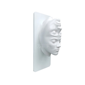 Abstract Resin <b>Face</b> Sculpture Wall Mount Contemporary Artistic Design Rectangle Single-piece Package - Product Image 5