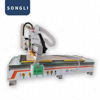 Fresadora CNC 1325 para madera con cambiador de herramientas de línea recta, tallado de madera, NC Studio, motor único de alta potencia