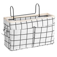 Sac de rangement suspendu en toile pour chevet, pochette pour magazines de chambre, organiseur de couches, porte-jouets, boîte à mouchoirs pour bébé, organisateur de chevet à domicile