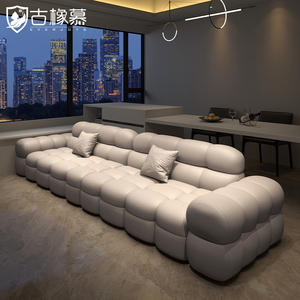 Green Puff Dongguan Genuine Leather Set Modern Minimalism Living Room Movable <b>Sponge</b> 2024 New Small Apartment 2415 Genuine Leath - Product Image 2