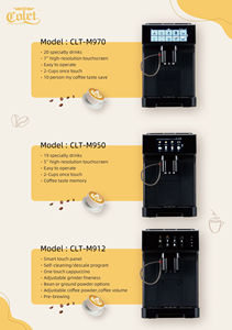 เครื่องชงกาแฟเอสเพรสโซ่อัตโนมัติเต็มรูปแบบ รุ่น M912 จา<span class=keywords><strong>ก</strong></span>โรงงานจีน พร้อมระบบทำค<span class=keywords><strong>ว</strong></span>ามสะอาดตัวเองด้วยไอน้ำ หั<span class=keywords><strong>ว</strong></span>ทำฟองนม และระบบตั้งโปรแกรม<span class=keywords><strong>ก</strong></span>ารชง - Product Image 3