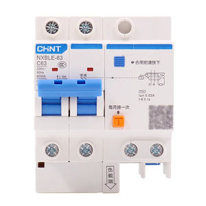 Chint NXBLE-<span class=keywords><strong>32</strong></span> Mini <span class=keywords><strong>disjoncteur</strong></span> 1P + N 2P C20 30mA 6kA RCBO 3P4P 300 <span class=keywords><strong>MA</strong></span> <span class=keywords><strong>disjoncteur</strong></span> à courant résiduel - Product Image 5