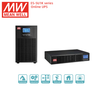Mean Well ES-SU1K 1KVA 1000W Online UPS Power Supply Tipe Rak/Tower Konversi Ganda 110-300V Input Lebar CE