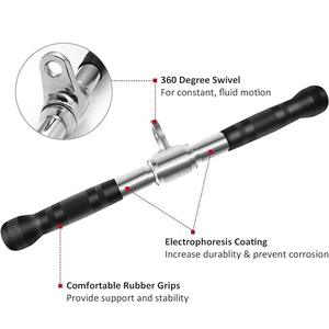 Accessoires de machine de gymnastique Poignées de corde de triceps Barre de traction Lat Barre de presse Barre en forme de V Ensemble de fixation <span class=keywords><strong>pour</strong></span> machine à câble - Product Image 5