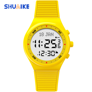 Athan Watch Digital Islamic Men's Watch Alfajr AZAN Watch Qibla Timer Compass Direction Tiempo <span class=keywords><strong>de</strong></span> oración - Product Image 5