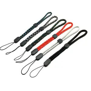 Adjustable Mobile Phone Round Lanyard U Disk Short Camera Strap Walkie Talkie Hand Strap Speaker Audio Anti-lost Woven Lanyard