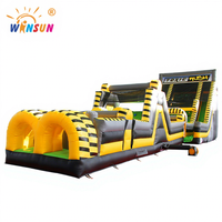 Parcours d'obstacles gonflable commercial WINSUN, toboggan en PVC épais, logo personnalisé CE, pour adultes et enfants, location pour parcs d'attractions, événements, sans plomb
