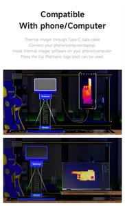 Monteur Iscout 256*192 Thermische <span class=keywords><strong>Imager</strong></span> Voor Telefoons Pcb Moederbord Problemen Oplossen Foutdiagnose Infrarood Thermische Detectiecamera - Product Image 4