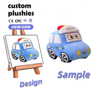 Coussin de voiture en peluche super doux, fait main, motif dessin animé Kawaii, avec rembourrage en coton PP, idéal pour la décoration de voiture d'anniversaire