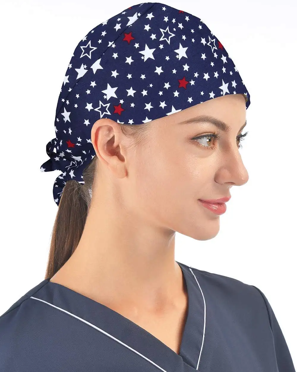 女性のためのスウェットバンド調節可能な帽子付きのワーキングキャップ、長い髪額の汗の便利な吸収