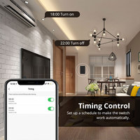 Interrupteur intelligent à écran tactile Wifi LangYeao, compatible avec l'application Tuya, panneau en verre, norme US/AU, commande à distance mobile