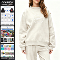 Sudaderas con Cuello Alto Personalizadas al por Mayor, Venta Caliente, Sudaderas de Alta Calidad, Extra Grandes, de Algodón Suave y Felpa de Poliéster para Mujer