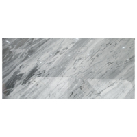 Dalle de marbre travertin gris poli à veines blanches, couleur personnalisée moderne, pour comptoir de réception incurvé de hall d'hôtel, centre de données, hôpital