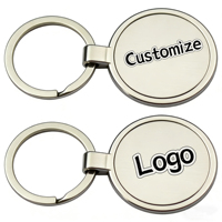 Großhandel Blanko-Schlüsselanhänger in Runder Form mit Individuellem Laser-Logo Metallring zum Bedrucken Runder Metall-Schlüsselanhänger nach Maß