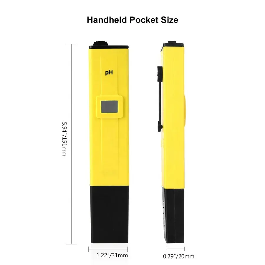 Tragbares ph-meter-testgerät zur Überprüfung des wassergehalts flüssige Säuren und Basen