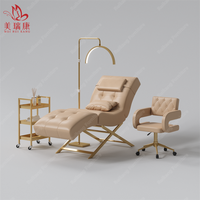 Nouveau modèle S : Lit de beauté ergonomique, chaise longue, lit de tatouage, avec tête réglable
