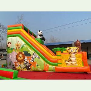 Nouveau design d'animaux toboggan à sec commercial personnalisé videur gonflable toboggan à double voie à <span class=keywords><strong>louer</strong></span> - Product Image 5