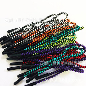 เชือกยางยืดหัวโลหะ Jk ขนาด 9.5 ซม. ลายหนังงู 3 มิติ สีสันสดใส พร้อมห่วงดึงสำหรับกระเป๋า - Product Image 2