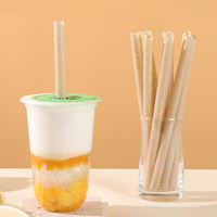 6mm 8mm 12mm pailles de canne à sucre pailles jetables de bagasse de canne à sucre compostables