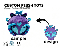 Boneka Monster Plushie Custom, Boneka Karakter Lembut Isi Dakron untuk Dekorasi Meja Rumah, Hadiah Anak-Anak