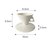 Tasses à expresso de luxe en porcelaine fine, ensemble de tasses à café noires pyramidales petites avec soucoupes, tasses à thé Demitasse, promotion écologique Europe