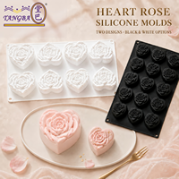 Moule en silicone en forme de cœur Tangba personnalisé pour gâteau, chocolat, mousse, moule de cuisson en forme de cœur, qualité alimentaire, outil de pâtisserie DIY