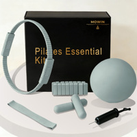 NOUVELLE ARRIVÉE MOWIN Ensemble de Pilates en gros avec bandes de poignet triangulaires à velcro, tapis de yoga et kit d'accessoires de Pilates (MOQ 1PC)