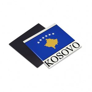Imán de nevera de epoxi para recuerdo, adhesivo con forma personalizada, impresión de fotos, imán de nevera acrílico, Kosovo - Product Image 1