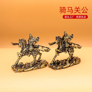 2024 dragón tallado Guan Gong Dios de la riqueza Buda decoración de bronce cobre puro Casa de la ciudad suministros una generación - Product Image 2