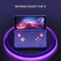 Retroid Pocket Flip2 Nouvelle Console Portable Système Android 13 Écran OLED de 5,5 Pouces, Design Pliable avec Connexion WiFi, Console de Jeu