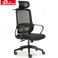 Chaise de bureau ergonomique en maille fabriquée à Foshan avec appui-tête réglable et réglage de hauteur de 10 cm
