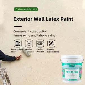 Fournitures directes d'usine de haute qualité résistance aux intempéries feuille de Lotus bâtiment anti-salissure mur extérieur peinture au Latex