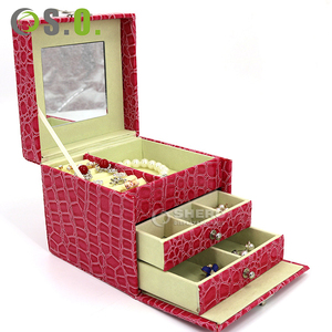 Caja de Almacenamiento Multifuncional Personalizada, Caja de Almacenamiento de Joyas de Viaje de Cuero PU Portátil, Organizador de Aretes y Collares de Gran Capacidad - Product Image 2