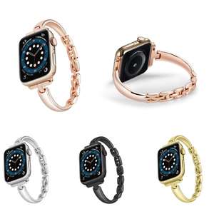 Chaîne de bracelet en acier inoxydable pour <span class=keywords><strong>Apple</strong></span> IWatch Series 9 8 7 <span class=keywords><strong>6</strong></span> Bracelet universel pour <span class=keywords><strong>femme</strong></span> Bracelets de montre en métal 38mm 42mm 45mm - Product Image 2