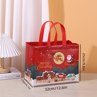 Impression personnalisée conception simple sac cadeau tissé en PP machine à coudre durable pour Noël valeur prix