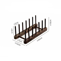 Support en bois pour assiettes et tasses, plateau de rangement pour thé, organisateur de vaisselle et de bols de cuisine
