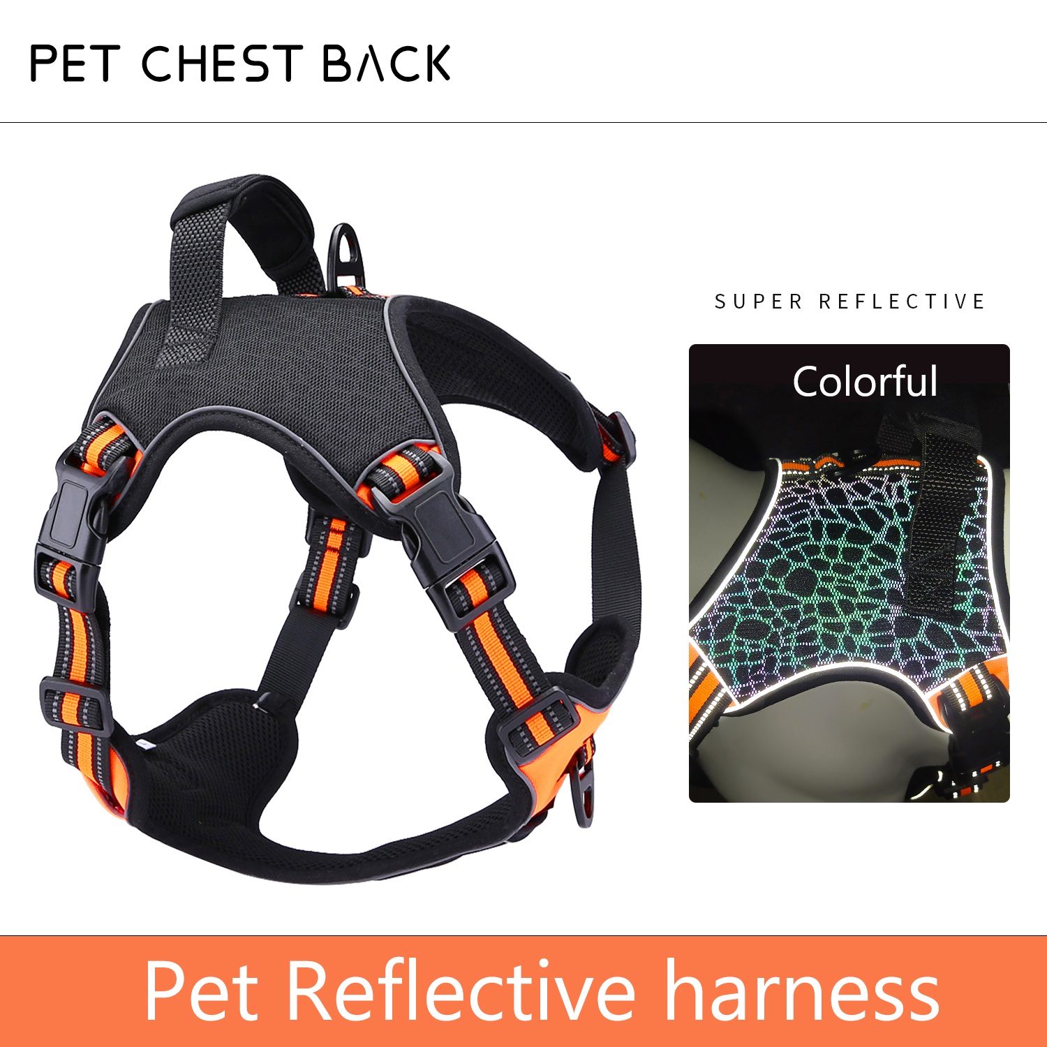 Pet Puppy Chest Harness Reflective Small Adjustable Dog Lead Safety Strap