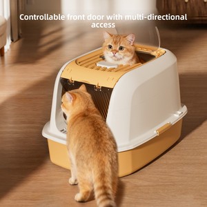Grande litière anti-déversement et anti-odeur entièrement fermée pour chats adultes, avec fonction de stérilisation, vente en gros - Product Image 2