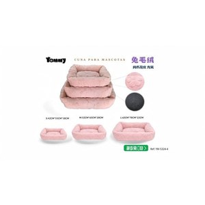 <b>Rabbit</b> Plush Dog Paw Pattern Square Pet <b>Bed</b> S M L Size Soft Nest for Dogs Cats - Product Image 1